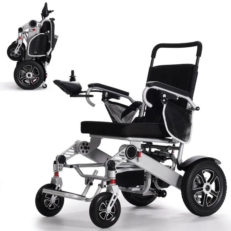 Photo 1 of Lightweight Foldable Electric Wheelchair All Terrain Power Wheel Chair for Adults