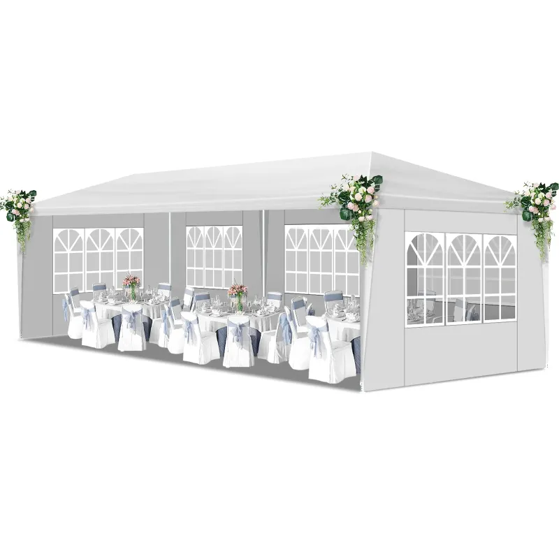 Photo 1 of  10'x 30' Party Tent Canopy Outdoor Wedding with 5 Sidewalls White