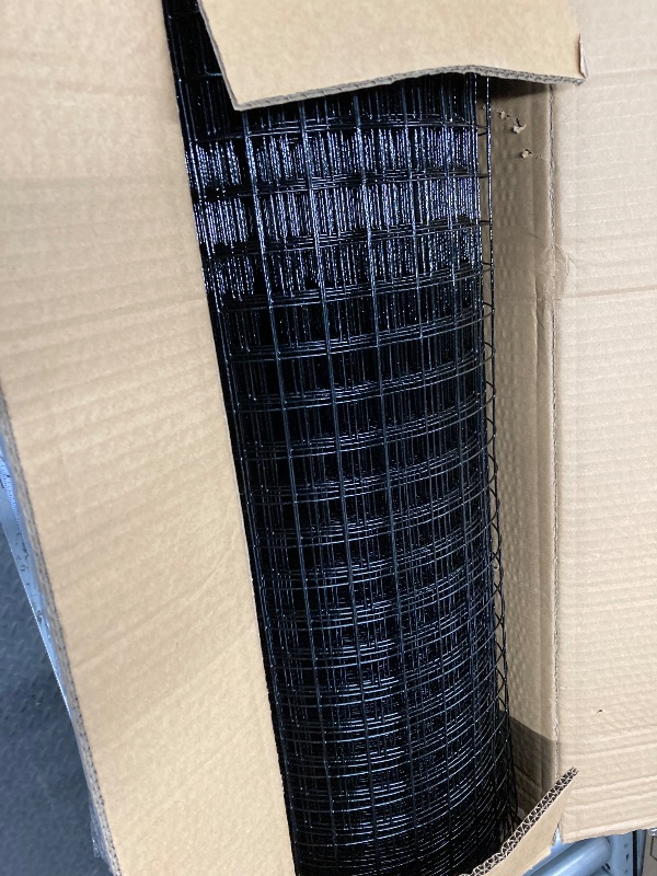 Photo 2 of 24'' x 50' 1inch Hardware Cloth 16 Gauge Black Vinyl Coated Welded Fence Mesh for Home and Garden Fence and Home Improvement Project (24'' x 50')