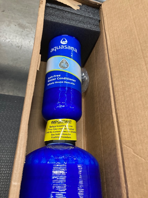 Photo 4 of Aquasana Whole House Well Water Filter System - Softener Alternative w/ UV Purifier, Salt-Free Descaler, Carbon & KDF Media Filters Sediment 97% Of Chlorine 500,000 Gl- EQ-WELL-UV-PRO-AST