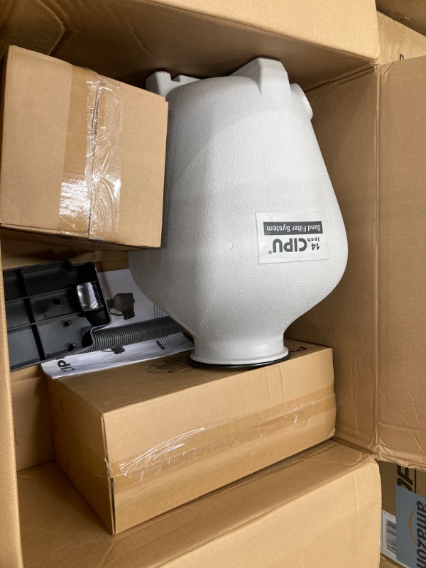 Photo 1 of 14 inch Sand Filter Pump System Handy 4-Way Valve for Above Ground Pools with 0.5HP Prefilter Pool Pump 115V 6ft Power Cord for Easy Installation SFPS14502 14IN up to 22ft pools