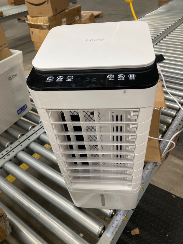 Photo 2 of ***BROKEN WHEELS AND MISSING  PARTS**** Evaporative Air Cooler,3-IN-1 Windowless Portable Air Conditioner,Oscillation Swamp Cooler and Humidification-Includes Ice Packs-12 Hour Timer&Remote,Ideal for Home, Office, Bedroom, Kitchen