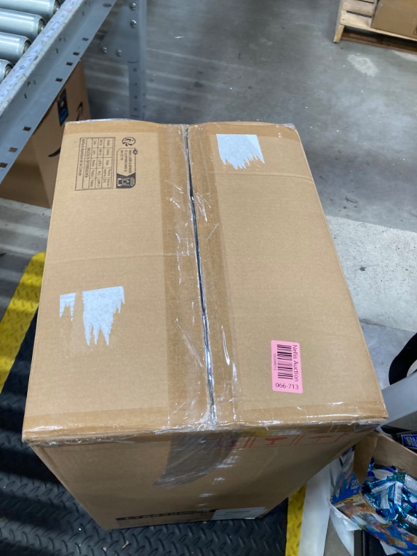 Photo 1 of SONGMICS Motion Sensor Trash Can, 18-Gallon (68L) Automatic Kitchen Garbage Can with Stay-Open Lid, Soft Close, Stainless Steel, 15 Trash Bags Included, Cloud White ULTB630W68