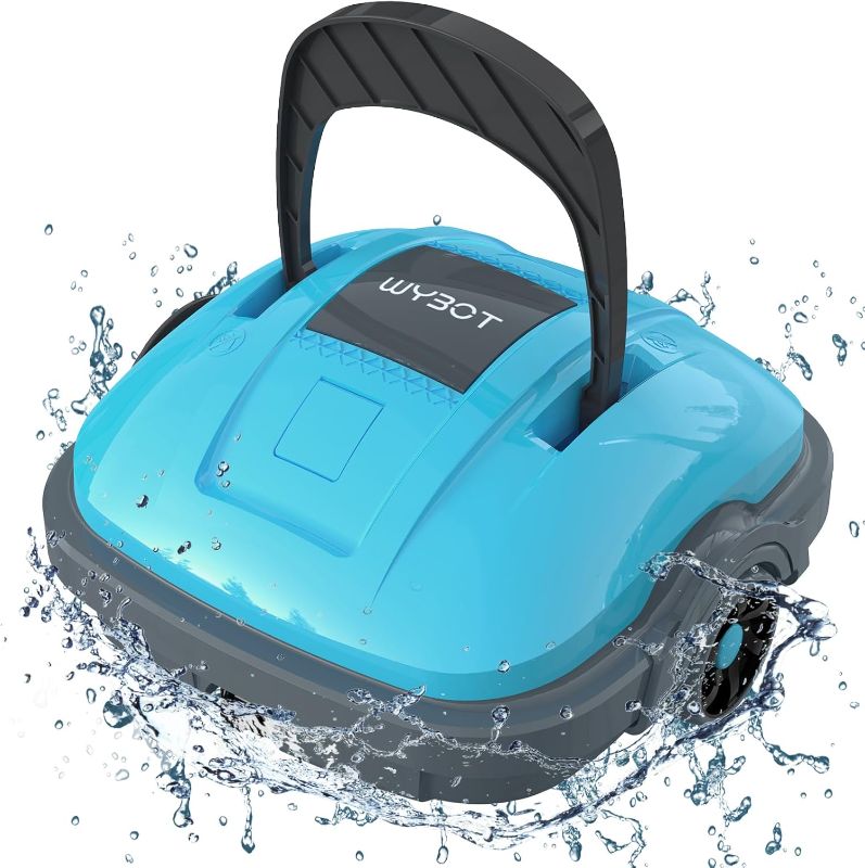 Photo 1 of 
WYBOT Cordless Robotic Pool Cleaner, Automatic Pool Vacuum, Powerful Suction Pool Vacuum for above/In Ground Flat Pool Up to 538 Sq.Ft -Osprey200-Grey&Blue
Color:Grey&Blue