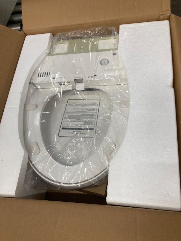 Photo 2 of ***MISSING BIDET REMOTE*** Bidet Toilet Seat Round,Electric Toilet Seat Bidet Round,Smart Toilet Seat Bidet,Unlimited Warm Water,Vortex Wash,Electronic Heated,Warm Air Dryer,Rear and Front Wash,LED Light,Need Electricity V90R-Round (Remote Control)