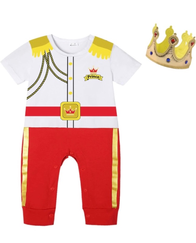 Photo 1 of Baby Boys Prince Astronaut Doctor Charming Costumes Outfit for Newborn Infant Girl Birthday Halloween Christmas Gift