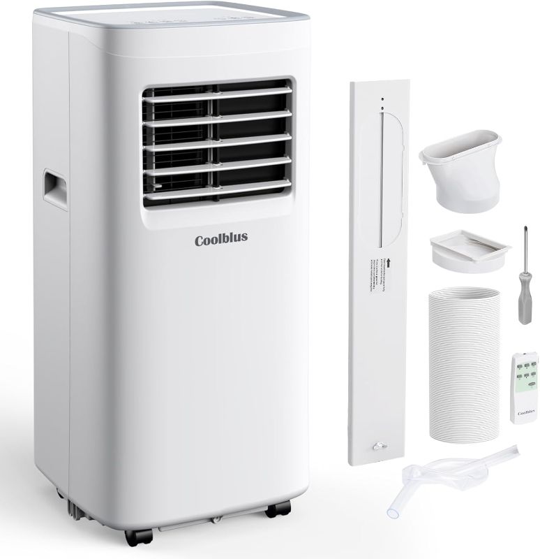 Photo 1 of 10000 BTU Portable Air Conditioners Cool Up to 450 Sq.Ft,3-IN-1 Portable AC Unit with Remote Control/LED Display/Installation Kits & Screwdriver/24Hrs Timer for Home/Office,White