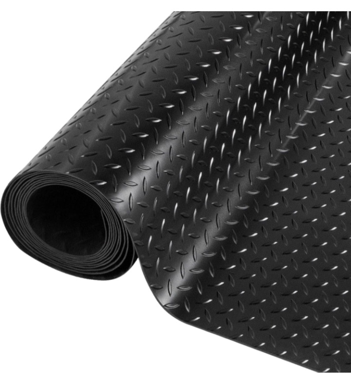 Photo 1 of 7.5Ft x 17Ft Rubber Flooring Mats 2.9mm Thickened Diamond Plate Flooring Roll 