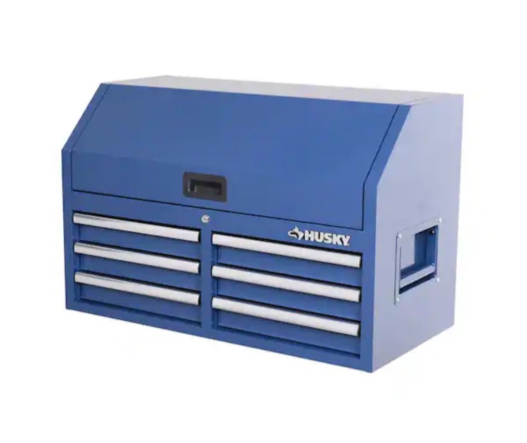 Photo 1 of 36 in. 6-Drawer Blue Top Tool Chest