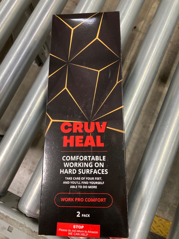 Photo 1 of (New) Work Comfort Orthotic Insoles - Anti Fatigue Shoe Insert Men Women - Low Arch Support - Shock Absorption - Foot Pain Relief - Work Boot Insoles (Black Hexagons, M)