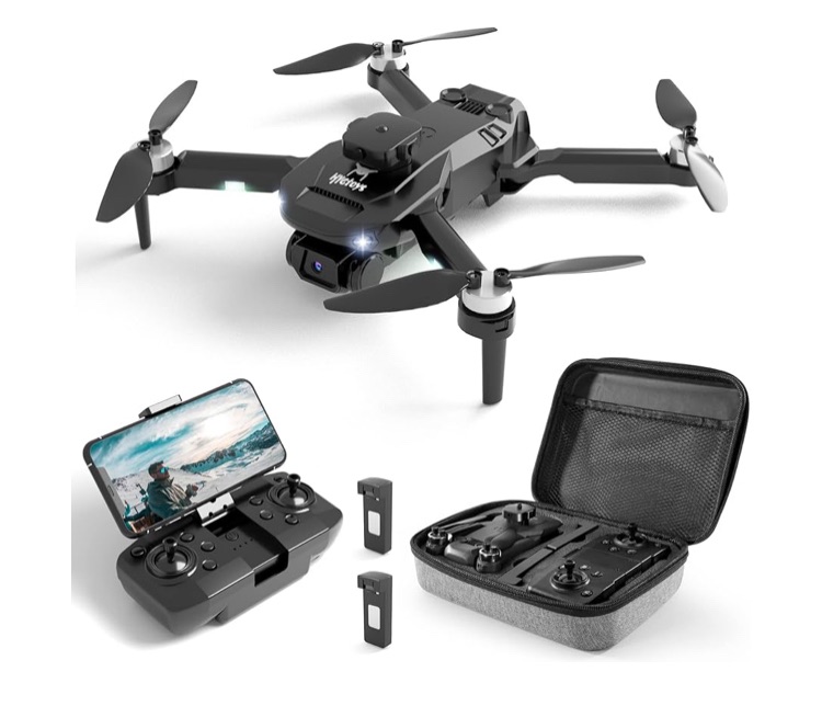 Photo 1 of Drone with Camera for Adults 1080P HD with Carrying Cas, Foldable FPV, 3D Flips, 2 Batteries, Altitude Hold Remote Control Quadcopter?Black?