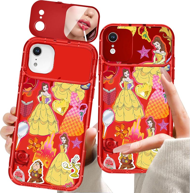 Photo 1 of  iPhone XR Case Cute Cartoon Case with Makeup Mirror