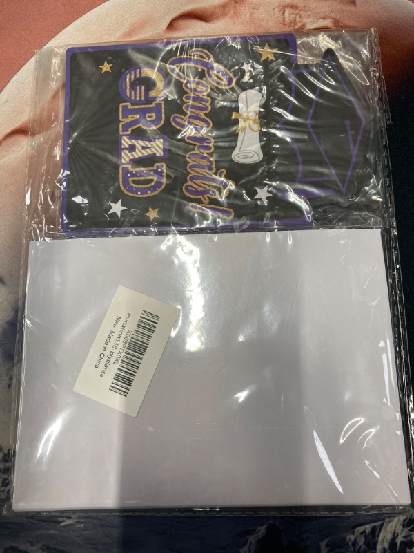 Photo 1 of Invitations for Graduation Party with Envelopes, 2024 College or High School Graduation Party Supplies (20 Invitations + Envelopes)-Purple