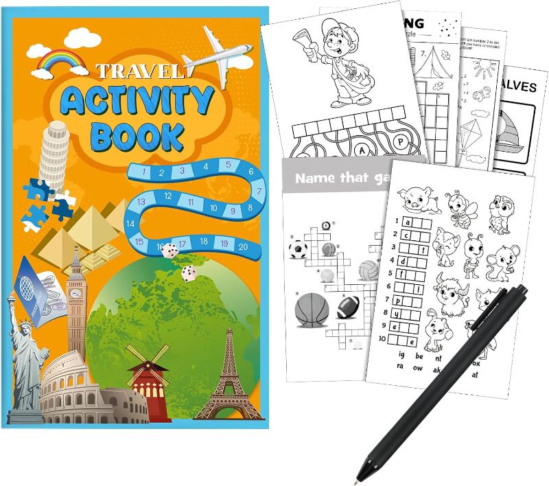 Photo 1 of Travel Activities and Games for Boys and Girls, Fun and Games, Challenging Activities Include Mazes, Word Scramble and More Games Travel Journal Travel Activities for Boys and Girls(Plane Trip)
