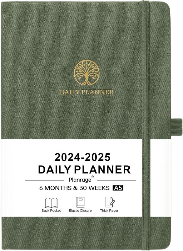 Photo 1 of *** Picture For Reference *** Daily Planner, Weekly Appointment Book with 6 Months/30 Weeks for Office Organizing, Undated (Black)