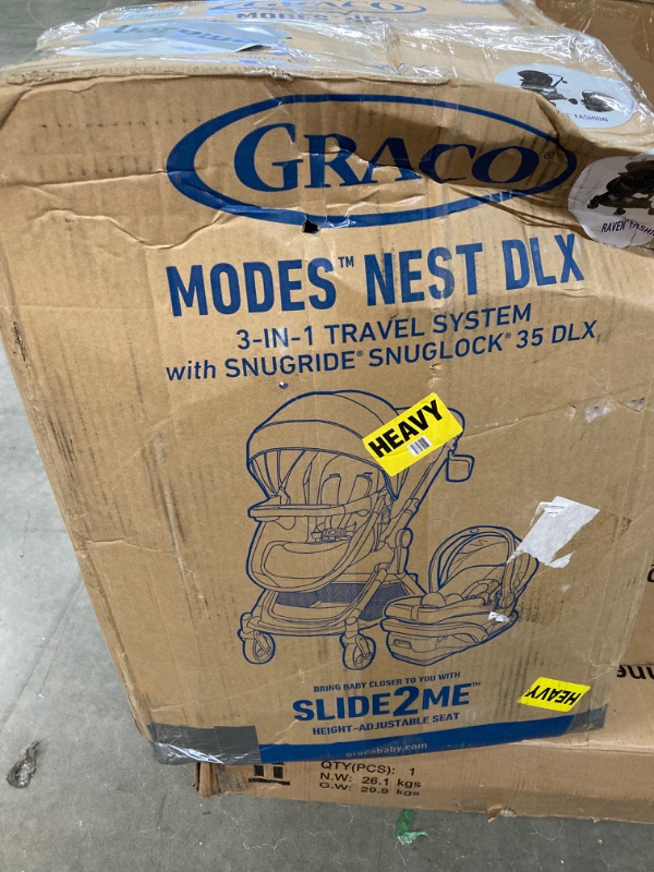 Photo 2 of ***see notes***Graco Modes Nest Travel System with Adjustable Reversible Seat, Pram Mode, Lightweight Aluminum Frame, and SnugRide 35 Lite Elite Infant Car Seat, Sullivan
