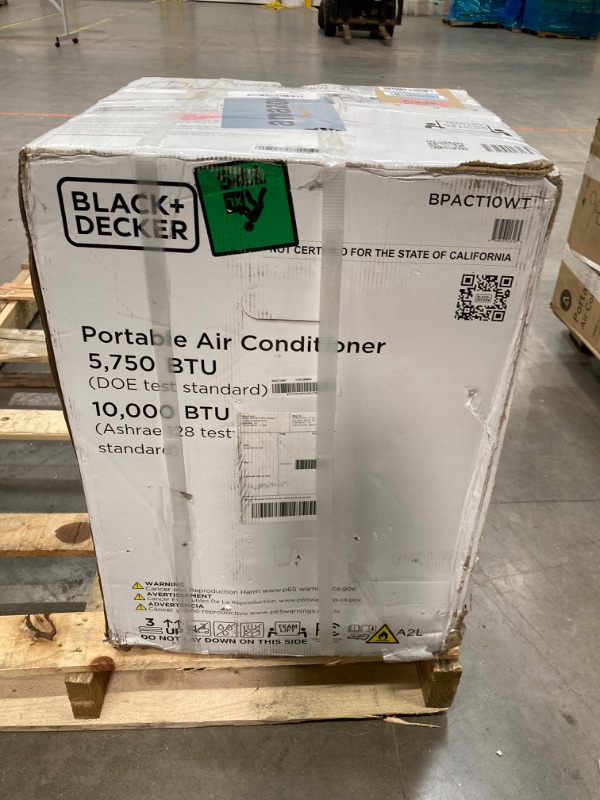 Photo 2 of BLACK+DECKER 10,000 BTU Portable Air Conditioner up to 450 Sq.Ft. with Remote Control,White White 1 Count (Pack of 1)

***   FACTORY SEALED, BRAND NEW!