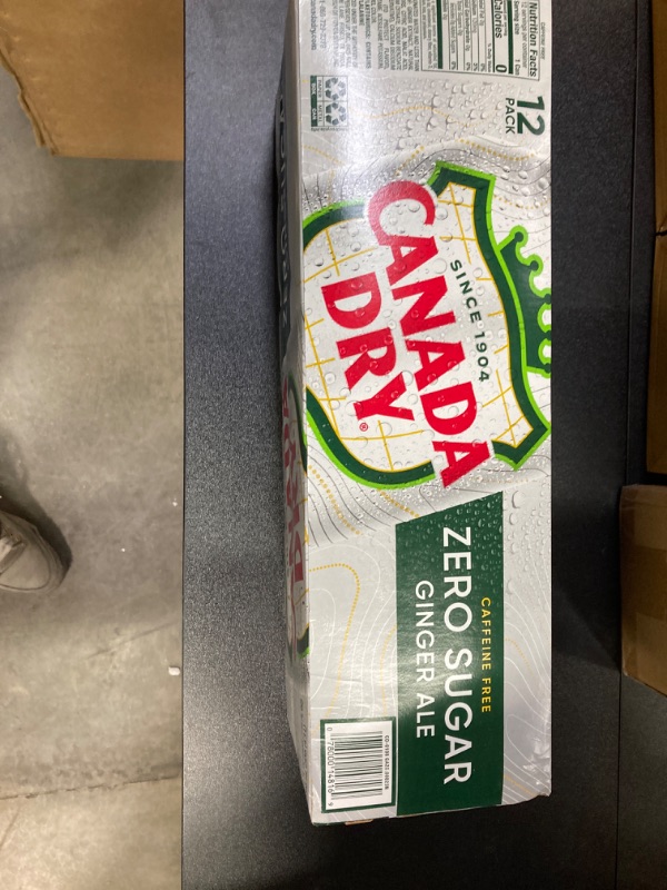 Photo 2 of Canada Dry Zero Sugar Ginger Ale Soda, 12 fl. oz. Cans, 12 Pack