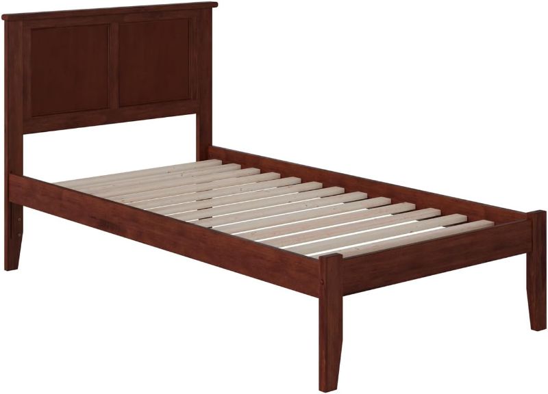 Photo 1 of AFI Madison Twin Size Platform Bed with Charging Station in Walnut