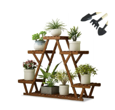 Photo 1 of 6-Shelf Flower Stand Plant Display for Indoors and Outdoors, ZZBIQS 4 Tiers 6 Potted Wood Plant Holder Table Stand for Patio Garden Yard, Bamboo
****new, factory sealed.


