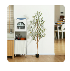 Photo 1 of 6 ft Artificial Olive Plants with Realistic Leaves and Natural Trunk, Silk Fake Potted Tree with Wood Branches and Fruits, Faux Olive Tree for Office Home Decor

***DAMAGED, ONE TREE BRANCH IS BROKEN AT THE BOTTOM
