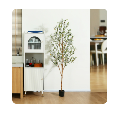 Photo 1 of 4 ft Artificial Olive Plants with Realistic Leaves and Natural Trunk, Silk Fake Potted Tree with Wood Branches and Fruits, Faux Olive Tree for Office Home

***DAMAGED