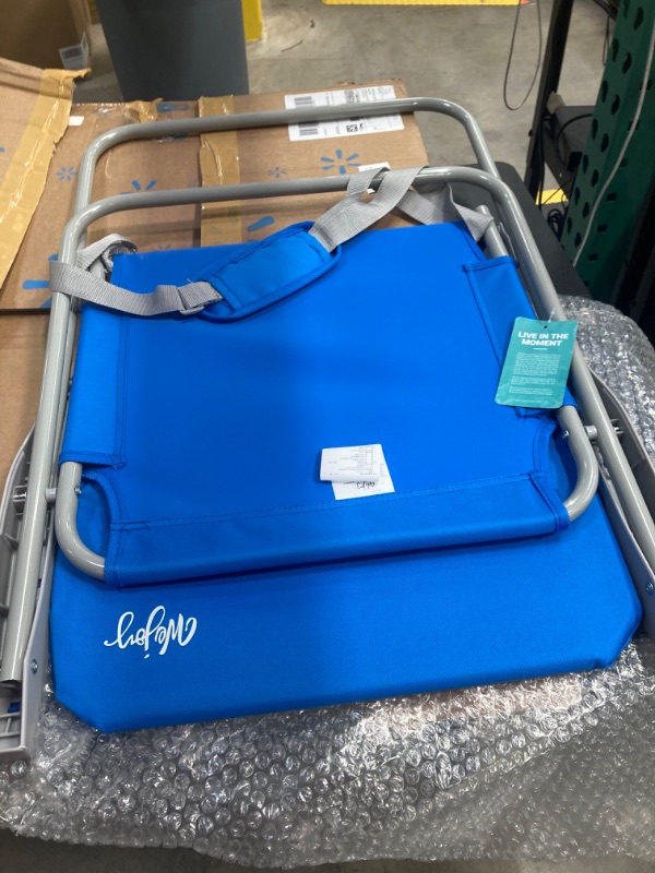 Photo 1 of #WEJOY Folding Beach Chair for Adults, Lightweight Beach Chair with Shoulder Straps, High Back Beach Chairs with Hard Armrest, Supports 300lbs for Beach Lawn Concert, Cyan
