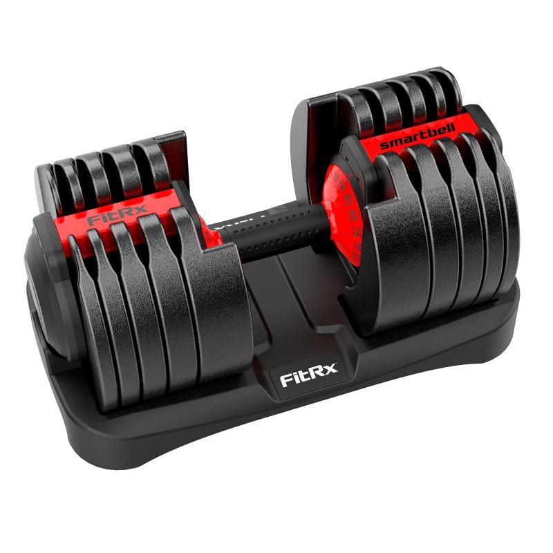 Photo 1 of FitRx SmartBell XL Quick-Select Adjustable Dumbbell 10-90 Lbs. Weight Black Single