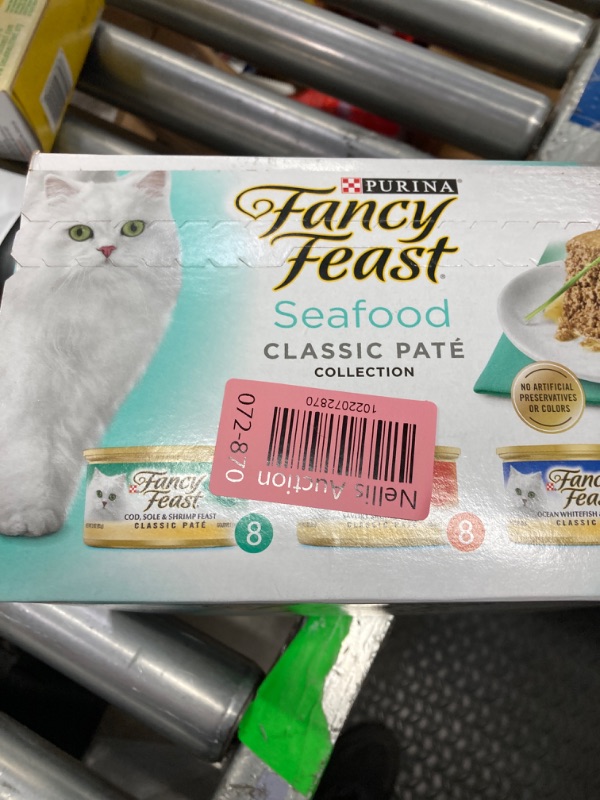 Photo 1 of Purina Fancy Feast Seafood Classic Paté Variety Pack Tuna, Salmon, Fish & Shrimp Flavor Wet Cat Food Cans - 3oz