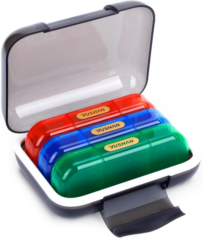 Photo 1 of 
YUSHAN Travel Pill Organizer 3 Times a Day Weekly, Pill Box Contains 3 Cute Medicine Organizer, Premium Material & BPA-Free Pill Case to Storage...