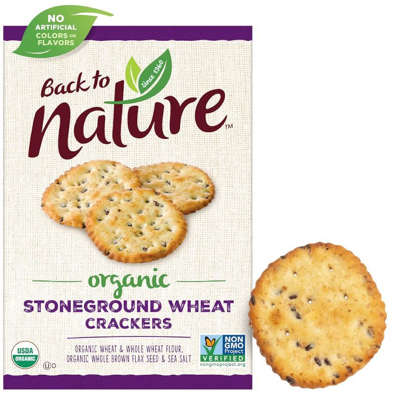 Photo 1 of Back to Nature, Organic Stoneground Wheat Crackers, 6 oz(Pack of 2)