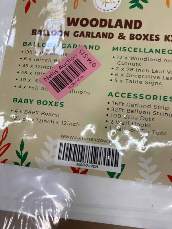 Photo 1 of 156 pc Woodland Baby Shower Decorations for Boy Kit - Woodland Balloon Arch with Baby Boxes and more