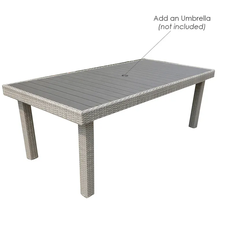 Photo 1 of *STOCK PHOTO FOR REFERENCE* Scarlet Outdoor Patio Furniture - Wicker Rectangular Dining Table