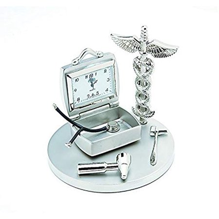 Photo 1 of   Metal Doctor's Clock (3.5-inch, Silver)