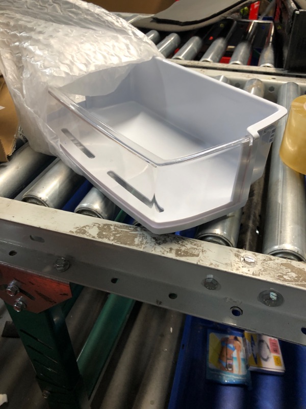 Photo 2 of *USED*Cenipar AAP73631502 Refrigerator Door Shelf Bin Replacement, Compatible with L-G Ken-more Refrigerator Door Shelf Bin (Right), Replaces 2443758, AP4563994, PS2581944, EAP2581944, White