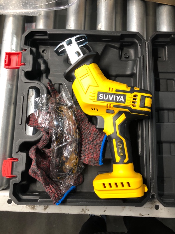 Photo 4 of (READ FULL POST) Reciprocating Saw Compatible with DeWalt 20V Battery, Cordless Recipro Saw, 0-3500SPM Variable Speed, Tool-free Blade Change, Electric Reciprocating Saw 4 Saw Blades Kit for Wood/Metal/PVC Cutting