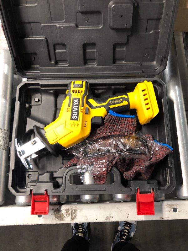 Photo 2 of (READ FULL POST) Reciprocating Saw Compatible with DeWalt 20V Battery, Cordless Recipro Saw, 0-3500SPM Variable Speed, Tool-free Blade Change, Electric Reciprocating Saw 4 Saw Blades Kit for Wood/Metal/PVC Cutting