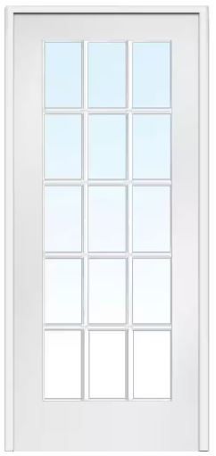 Photo 1 of ***FACTORY SEALED*** ***STOCK PHOTO REFERENCE ONLY*** Composite Glass 15 Lite Clear True Divided Prehung Interior French Door