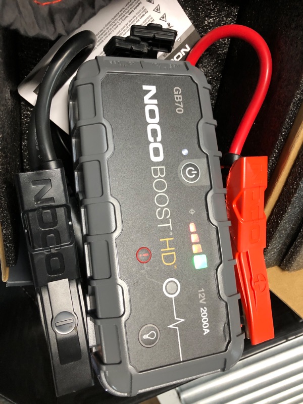 Photo 2 of **LIKE NEW
NOCO Boost HD GB70 2000 Amp 12V UltraSafe Lithium Jump Starter for up to 8L Gasoline 6L Diesel Engines