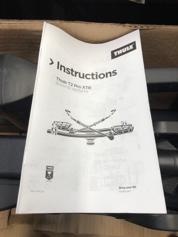 Photo 6 of ***NONREFUNDABLE - THIS SALE FINAL -  PARTS ONLY - SEE COMMENTS***
Thule T2 Pro XTR 2 Hitch Bike Rack - E-Bike Compatible - Tool-Free Installation - No Frame Contact - Tilts for Trunk Access - Fully Locking - Integrated Wheels for Transport - 120lb Load C