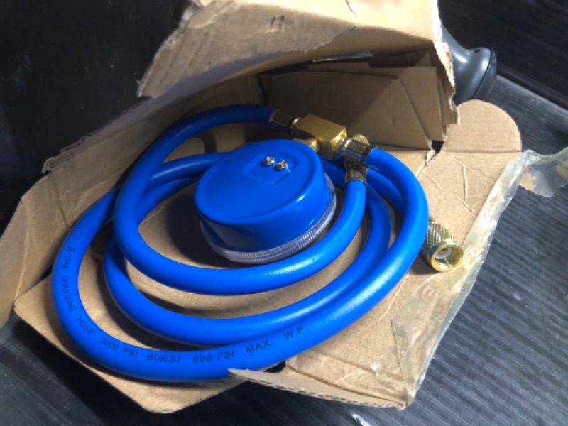 Photo 2 of **JUST THE HOSE**Lichamp A/C R134A Refrigerator Freon Recharge Kit with Bullet Piercing Valve, Piercing and Self-Sealing Can Tap 134A