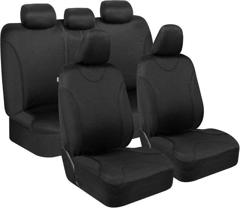 Photo 1 of  ***STOCK PHOTO FOR REFERENCE ONLY***BDK UltraSleek Universal Fit Car Seat Covers for Front and Rear - Automotive Interior Covers in Black