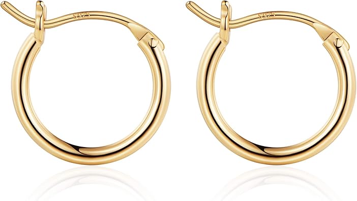 Photo 1 of ***PHOTO FOR REFERENCE ONLY***
M MOOHAM Gold Hoop Earrings for Women, 14K Real Gold Steling Silver Post Hypoallergenic Hoops Earrings Lightweight Small Gold Hoops Earrings 13-60mm