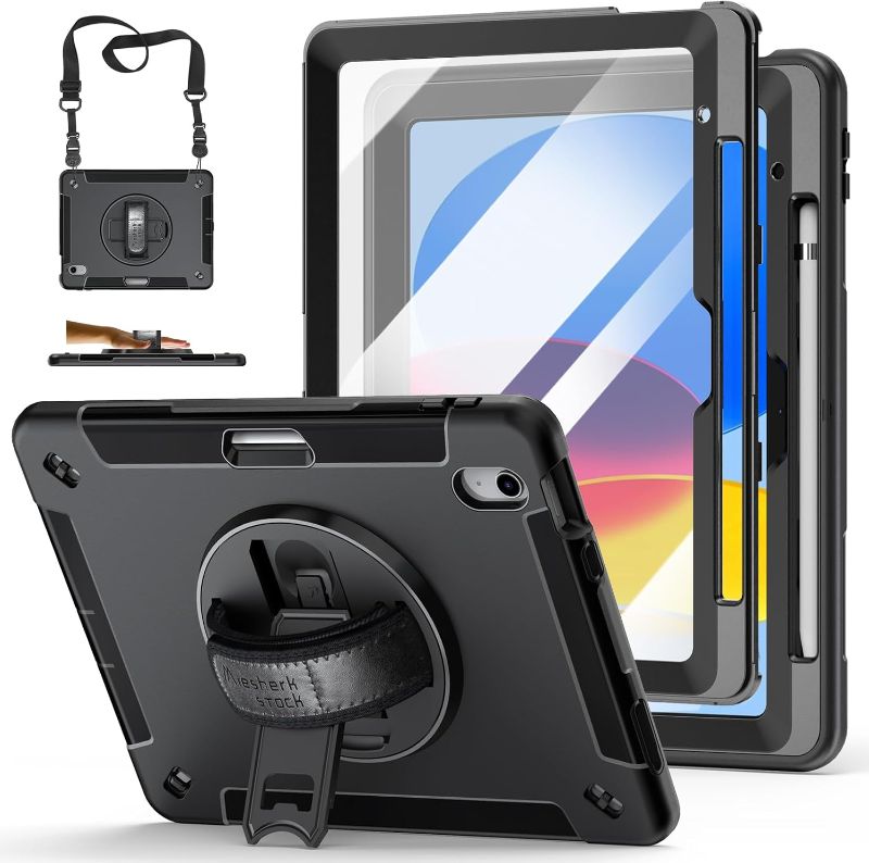 Photo 1 of 
Case for iPad 10th Generation 2022:Miesherk Stock Military Grade Shockproof Rugged Case for iPad 10th Gen 10.9'