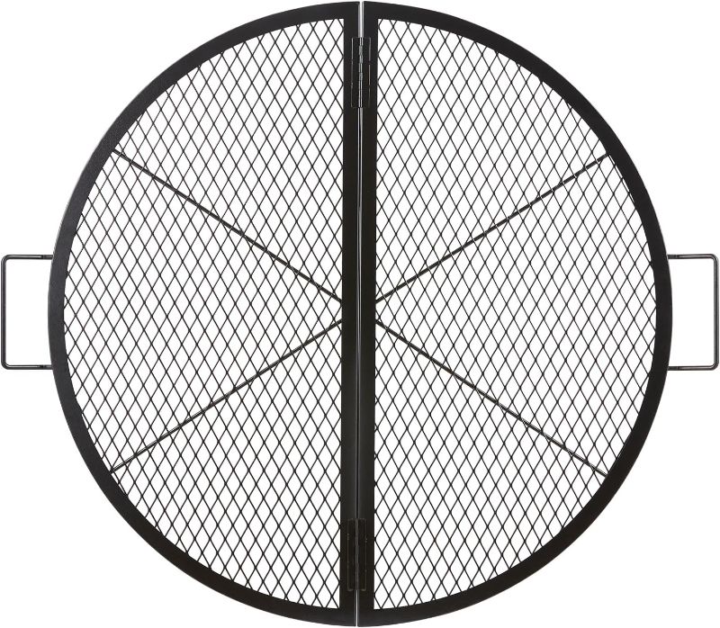 Photo 1 of 
VEVOR X-Marks Fire Pit Grill Grate, Foldable Round Cooking Grate, Heavy Duty Steel Campfire BBQ Grill Grid with Handle and Support X Wire