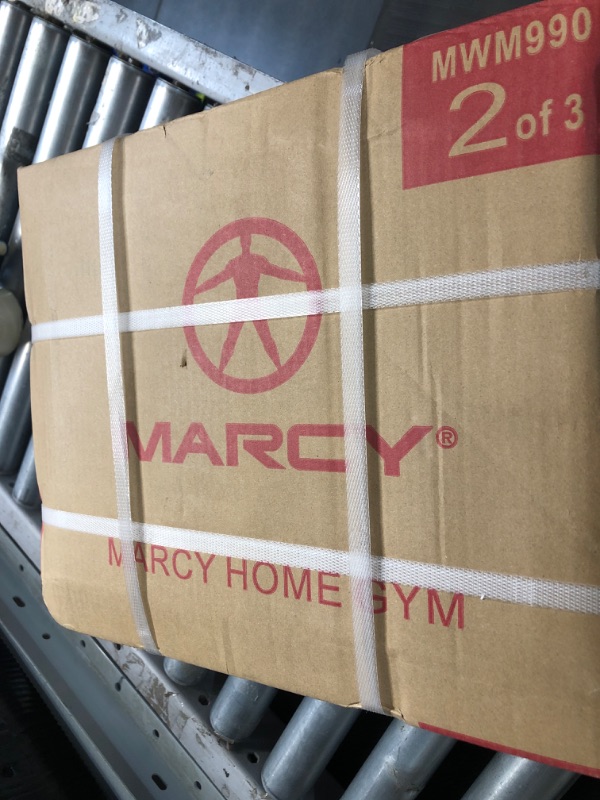 Photo 2 of ***1 BOX OF 3*** **PARTIAL SET*** **WEIGHTS / FACTORY SEALED***
Marcy Dual Functioning Body Fitness Workout 150 Pound Stack Home Gym System with Adjustable Preacher Curler Pad and Overhead Lat Station, White/Black
