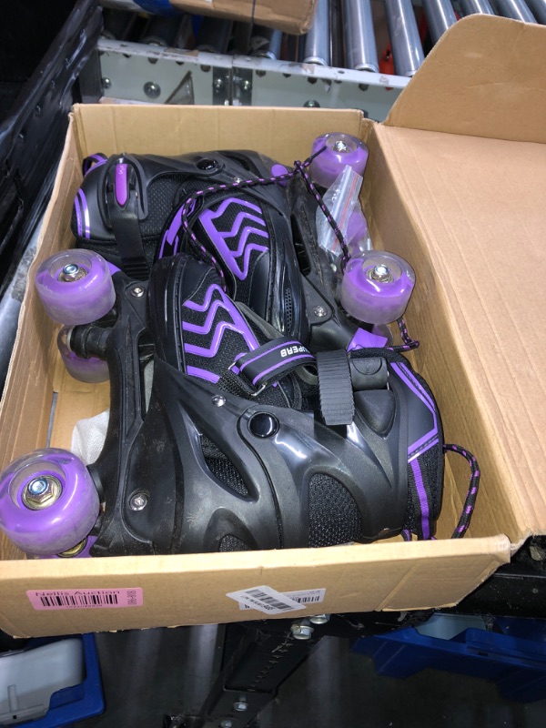 Photo 2 of **SIZE 7-9**
Roller Skates for Women Size 7-9 Teen Quad Skates Adjustable with Light up Wheels Large Size