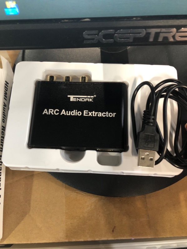 Photo 2 of (READ FULL POST) HDMI ARC Adapter, Tendak ARC Audio Extractor with Digital Optical TOSLINK SPDIF/Coaxial and Analog 3.5mm L/R Stereo Audio Converter for HDTV Soundbar Speaker Amplifier
