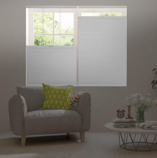 Photo 1 of ***MISSING HARDWARE***
Shadow White Top Down Bottom Up Cordless Blackout Cellular Shades - 41.25 in.W x 48 in. L (Actual Size 41 x 48)


