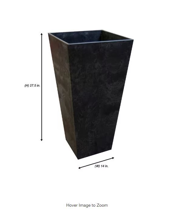 Photo 1 of (READ FULL POST) 14 in. x 27.5 in. Slate Rubber Self Watering Planter
